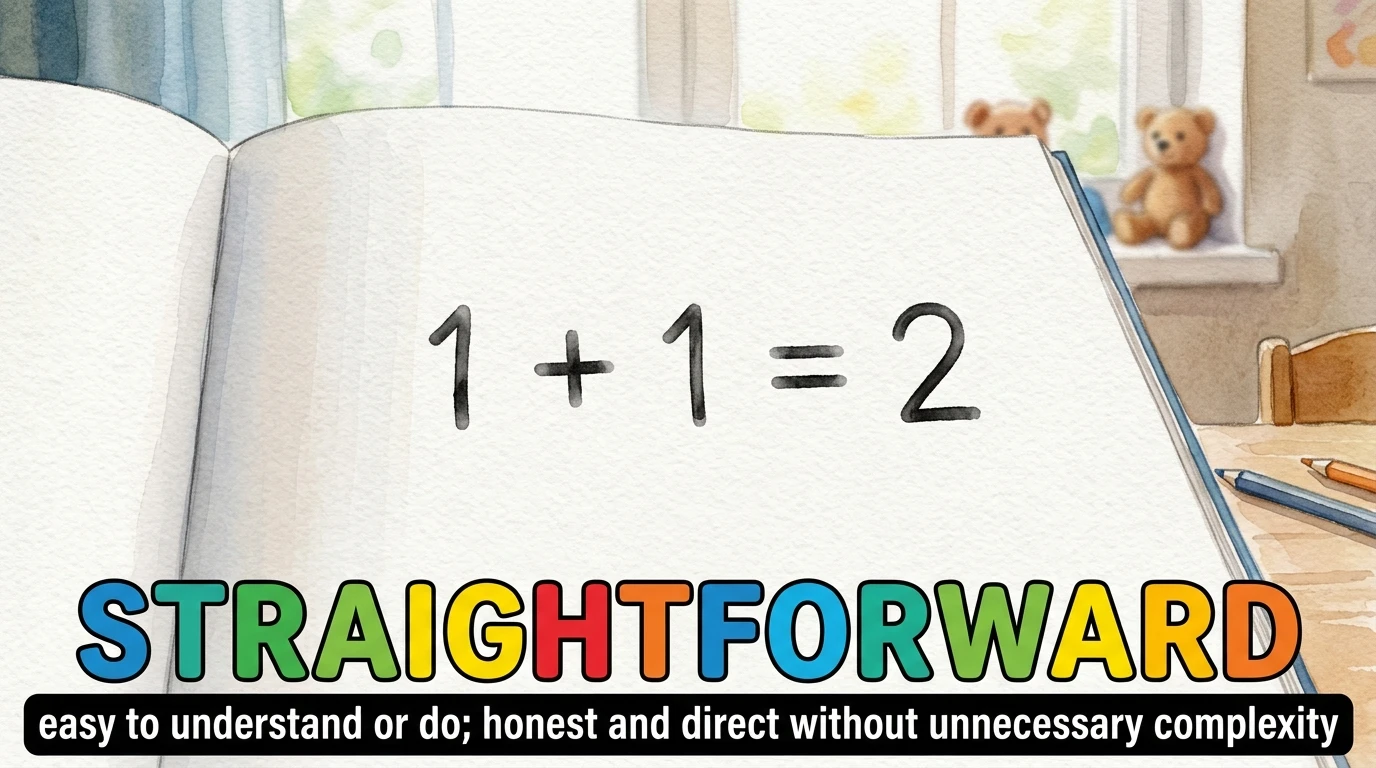English Illustration for straightforward